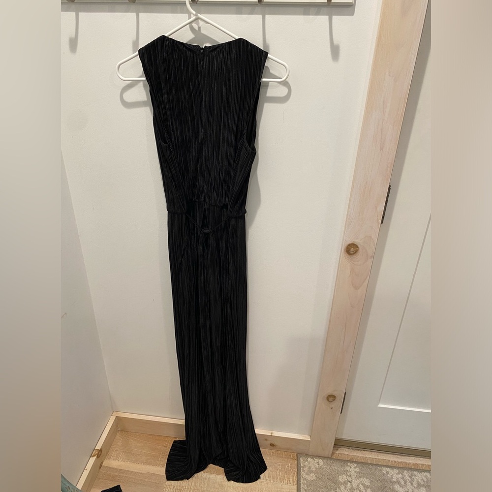NWT Anne Klein Black Pleated Pant Jumpsuit Jumper Size 2 - Picture 6 of 8